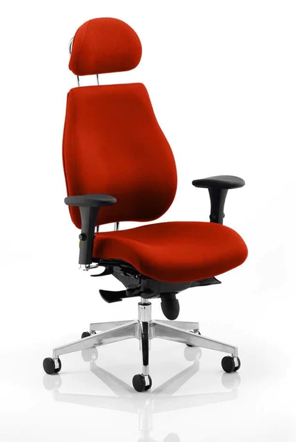 Chiro Plus Ultimate High Back Fabric Ergonomic Office Chair - Recommended by Leading UK Chiropractor Doctor