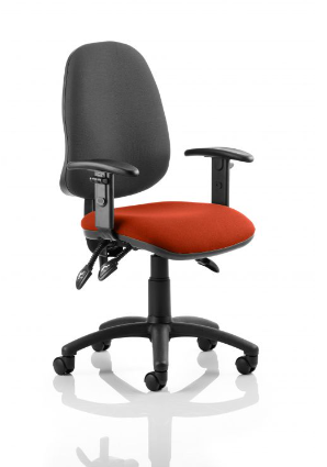 Eclipse 3 Plus Fabric Operator Office Chair - Optional Colour and Armrests
