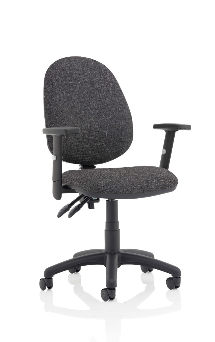 Eclipse 2 Plus Fabric Operator Office Chair - Optional Colour and Armrests