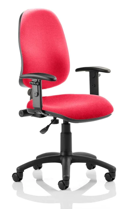 Eclipse 1 Plus Fabric Operator Office Chair - Optional Colour and Armrests