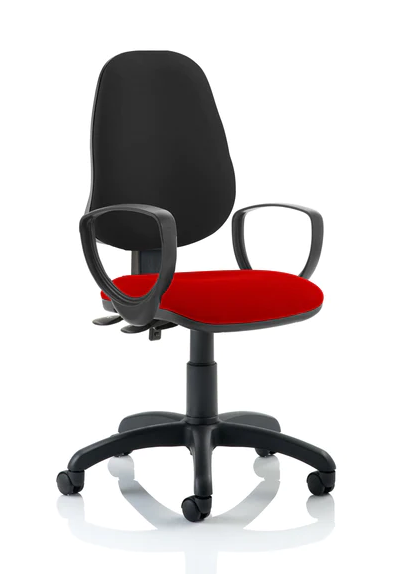 Eclipse 2 Plus Fabric Operator Office Chair - Optional Colour and Armrests