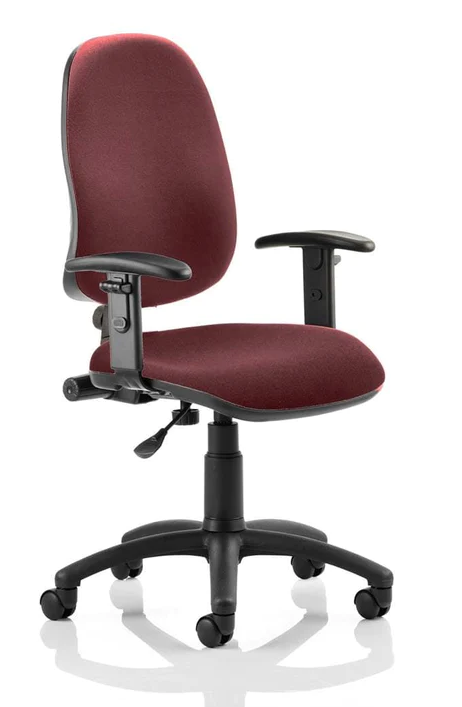 Eclipse 1 Plus Fabric Operator Office Chair - Optional Colour and Armrests