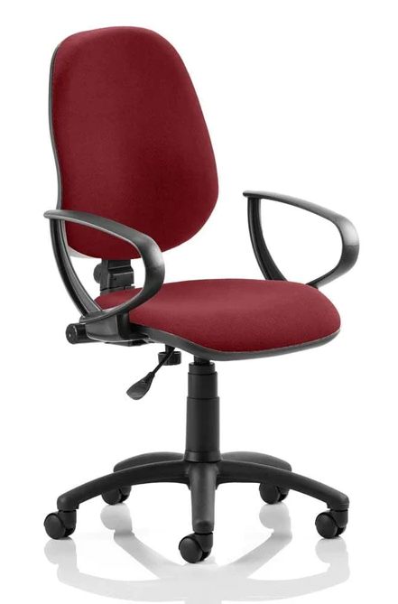 Eclipse 1 Plus Fabric Operator Office Chair - Optional Colour and Armrests