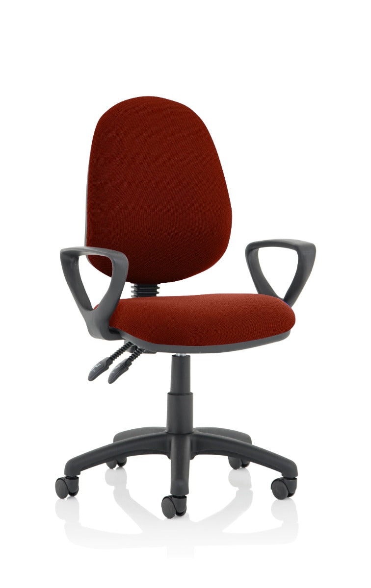 Eclipse 2 Plus Fabric Operator Office Chair - Optional Colour and Armrests