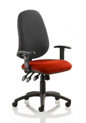 Eclipse XL Plus Fabric Operator Office Chair - Optional Colour and Armrests