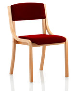 Madrid Fabric Conference Chair with Wood Frame - No Arms