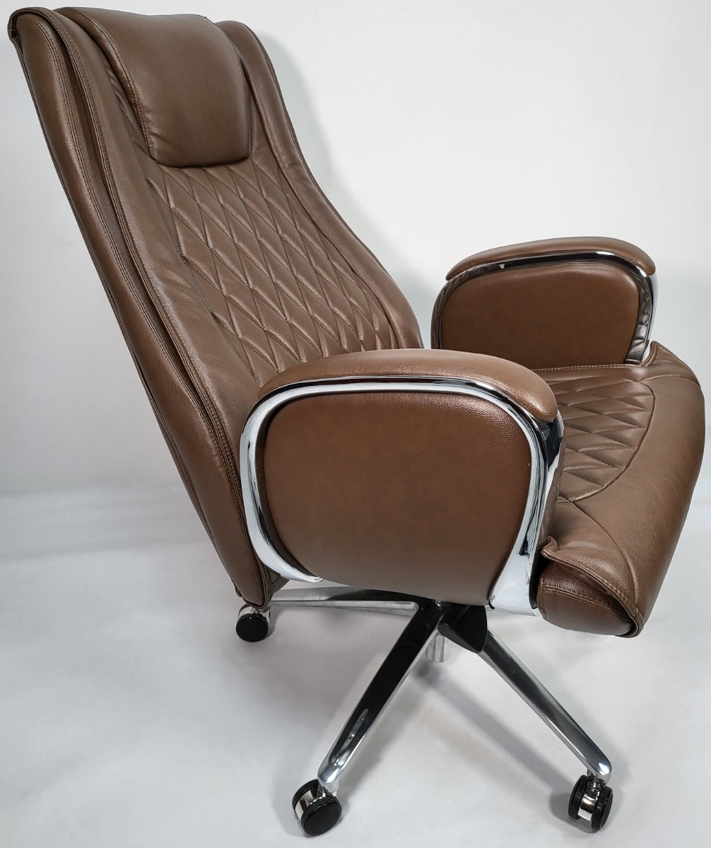 Light Brown Leather Executive Office Chair - CHA-1202A