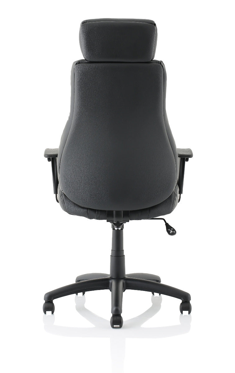 Winsor Black Leather Operator/Office Chair - Optional Headrest