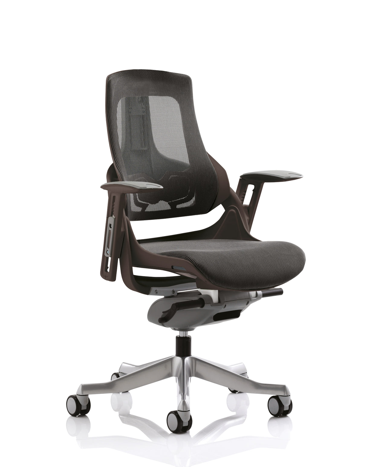 Zure Charcoal Mesh Ergonomic Office Chair - Optional Headrest and Frame Colour