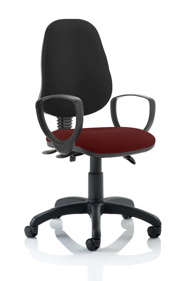 Eclipse 3 Plus Fabric Operator Office Chair - Optional Colour and Armrests