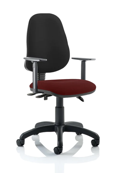 Eclipse 3 Plus Fabric Operator Office Chair - Optional Colour and Armrests