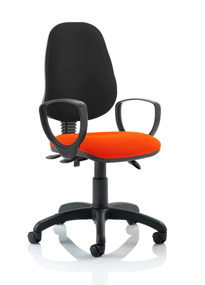 Eclipse 3 Plus Fabric Operator Office Chair - Optional Colour and Armrests