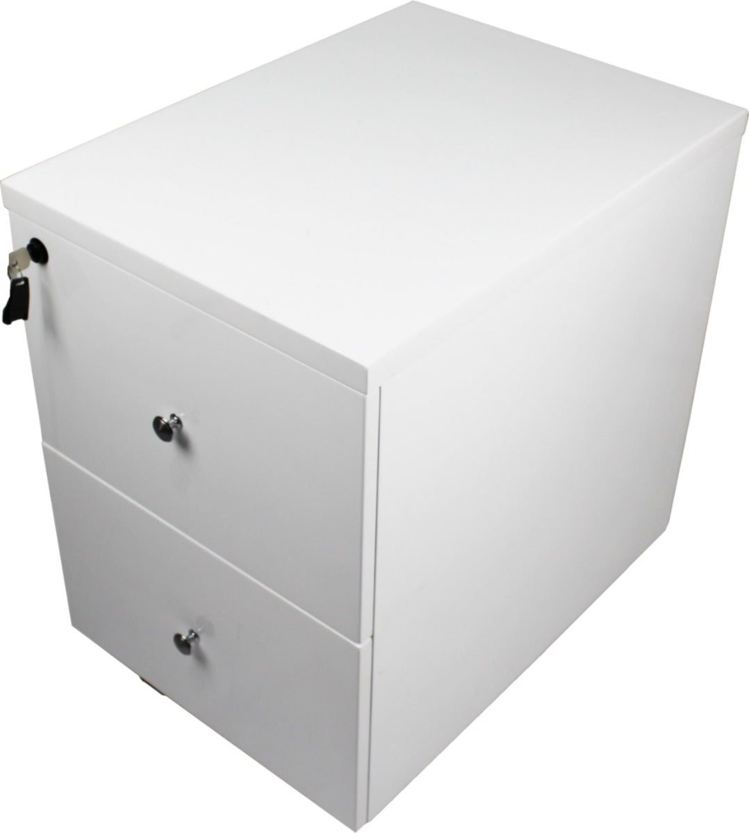 Prosparae Gloss White Executive Desk with Pedestal and Return - 2000mm - T1381