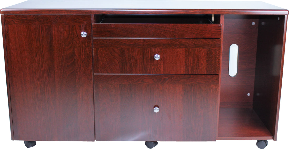 Mahogany Executive Desk With Leather Detailing - With Pedestal and Return - 1600mm or 1800mm - 1819
