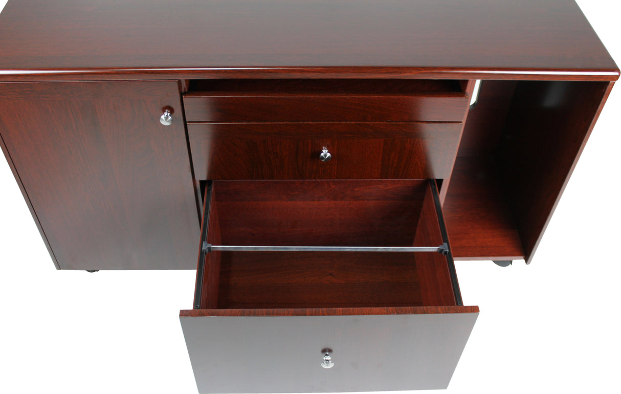 Mahogany Executive Desk With Leather Detailing - With Pedestal and Return - 1600mm or 1800mm - 1819