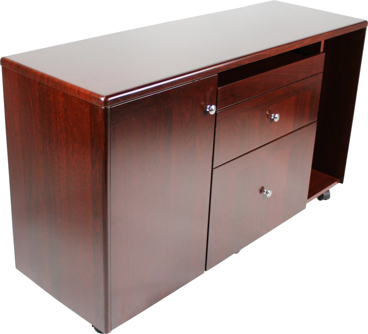 Mahogany Executive Desk With Leather Detailing - With Pedestal and Return - 1600mm or 1800mm - 1819