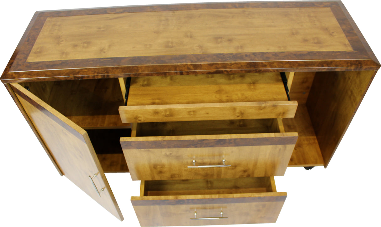 High Quality Executive Desk In Two Tone Yew Finish with Pedestal and Return - 1800mm or 2000mm - 1862
