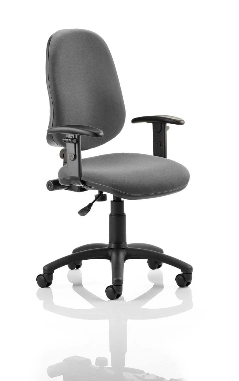 Eclipse 1 Plus Fabric Operator Office Chair - Optional Colour and Armrests