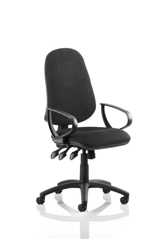 Eclipse XL Plus Fabric Operator Office Chair - Optional Colour and Armrests