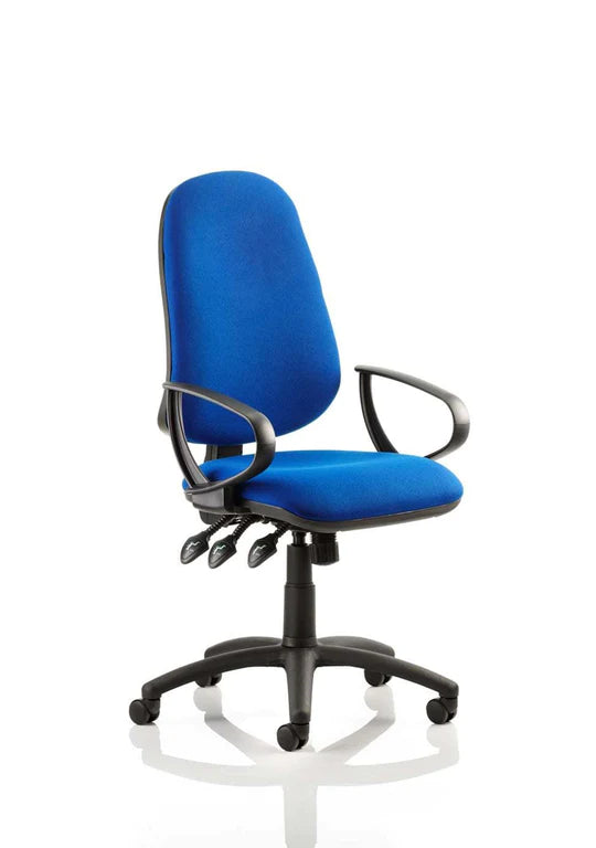Eclipse XL Plus Fabric Operator Office Chair - Optional Colour and Armrests
