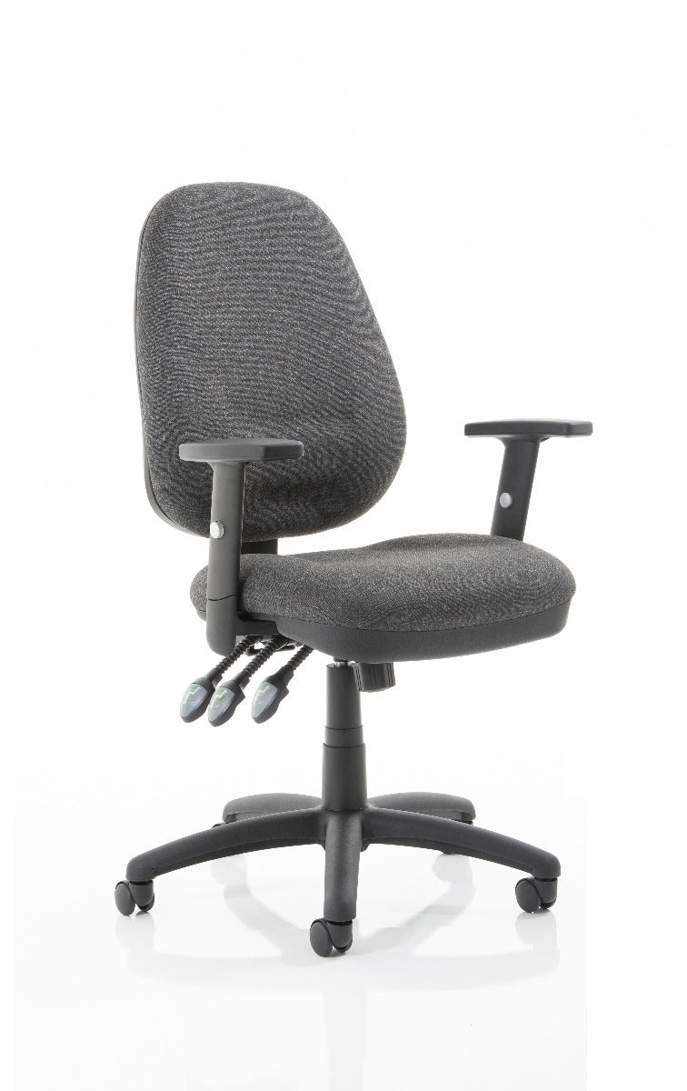 Eclipse XL Plus Fabric Operator Office Chair - Optional Colour and Armrests