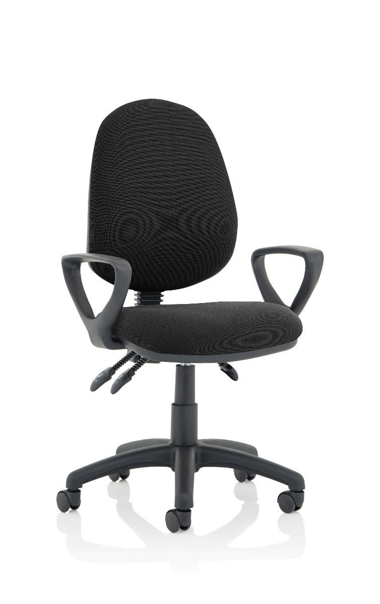 Eclipse 3 Plus Fabric Operator Office Chair - Optional Colour and Armrests