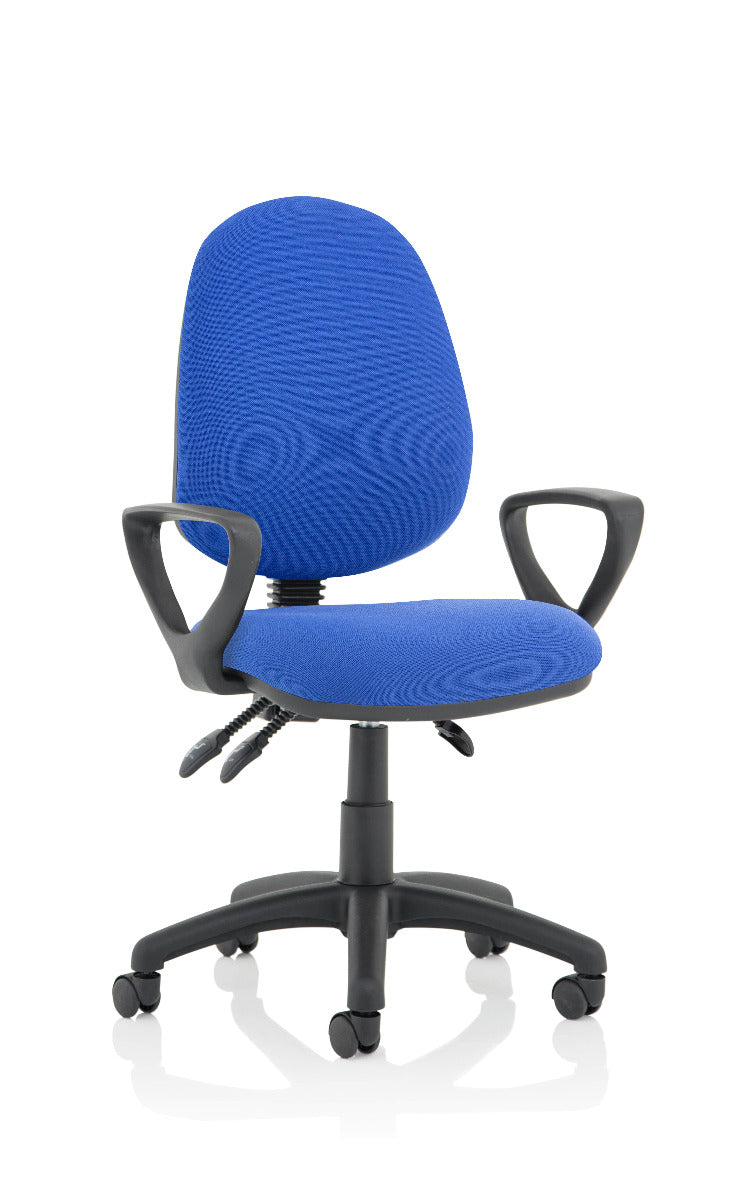 Eclipse 3 Plus Fabric Operator Office Chair - Optional Colour and Armrests