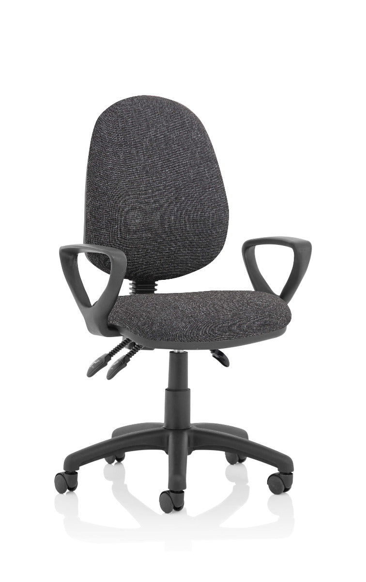 Eclipse 3 Plus Fabric Operator Office Chair - Optional Colour and Armrests