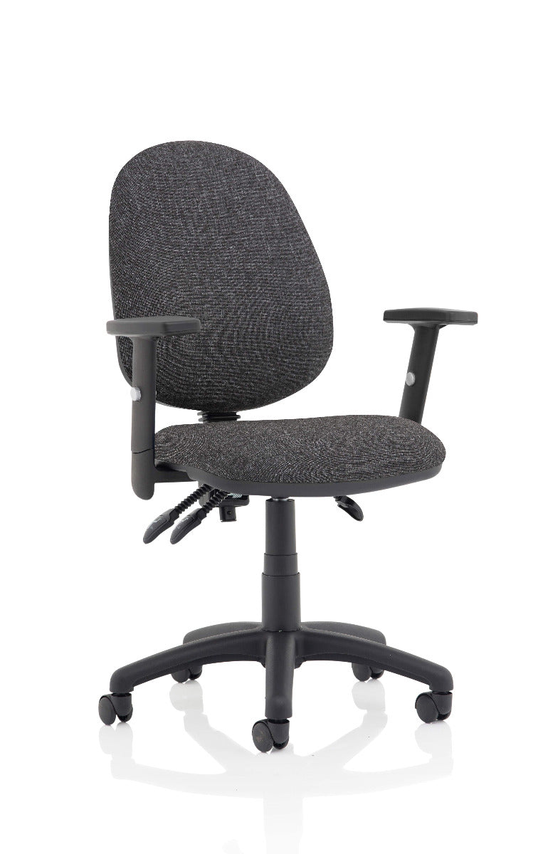 Eclipse 3 Plus Fabric Operator Office Chair - Optional Colour and Armrests