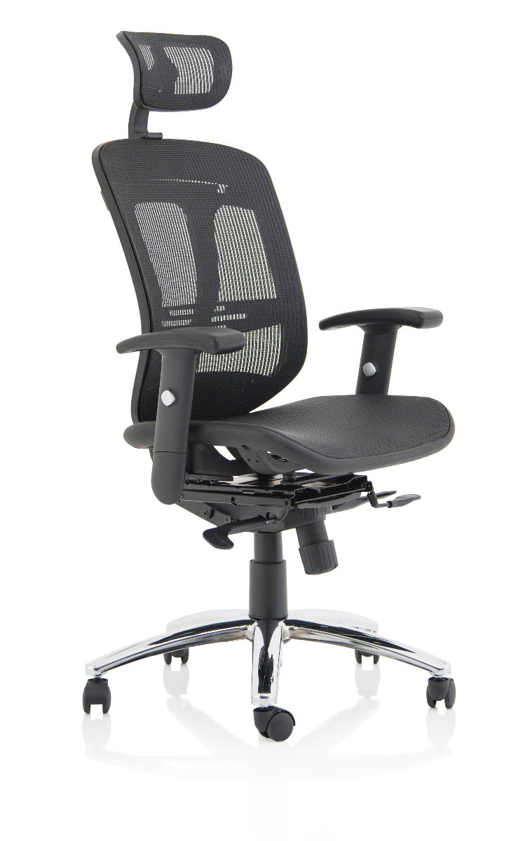 Mirage II Black Mesh Ergonomic Office Chair - Optional Headrest