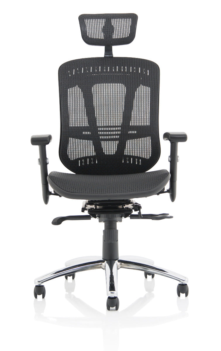 Mirage II Black Mesh Ergonomic Office Chair - Optional Headrest