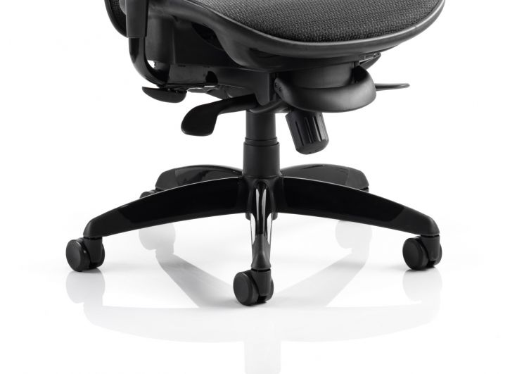 Stealth Shadow II Black Mesh Seat and Back Ergonomic Office Chair