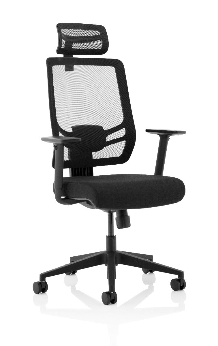 Ergo Twist Black Fabric Seat and Mesh Back Office Chair