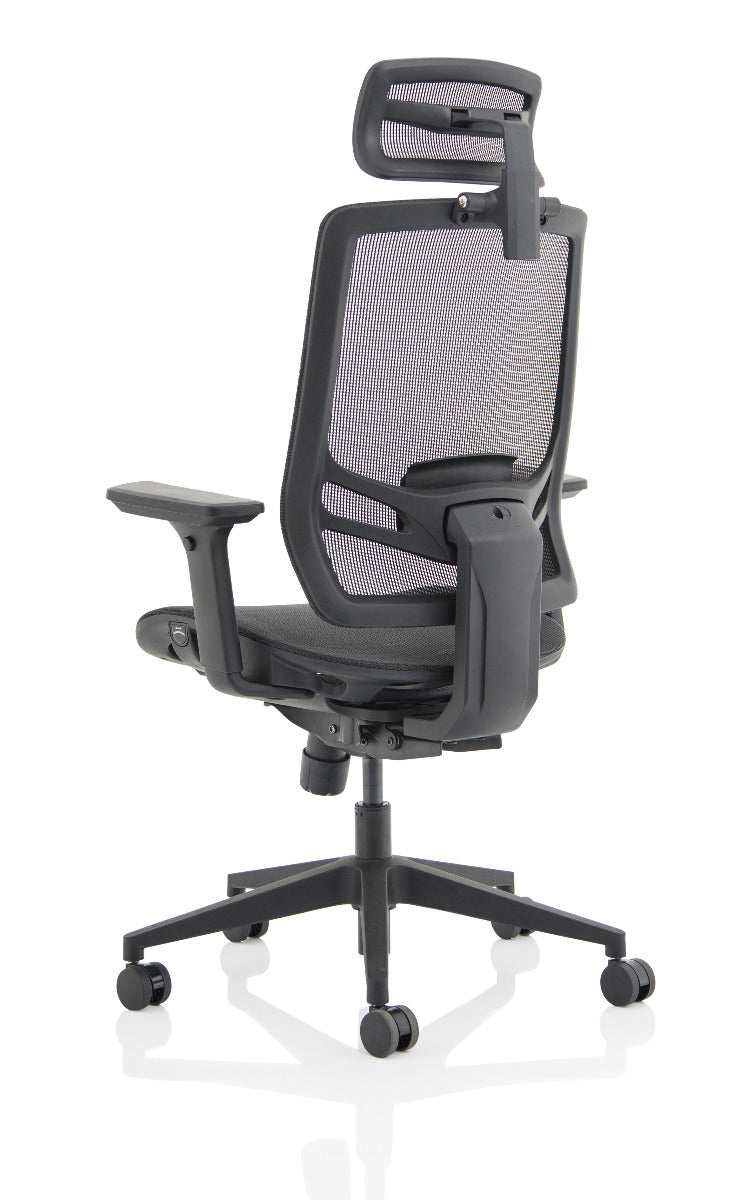 Ergo Twist Black Mesh Seat and Back Office Chair - Optional Headrest