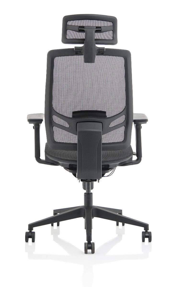 Ergo Twist Black Mesh Seat and Back Office Chair - Optional Headrest