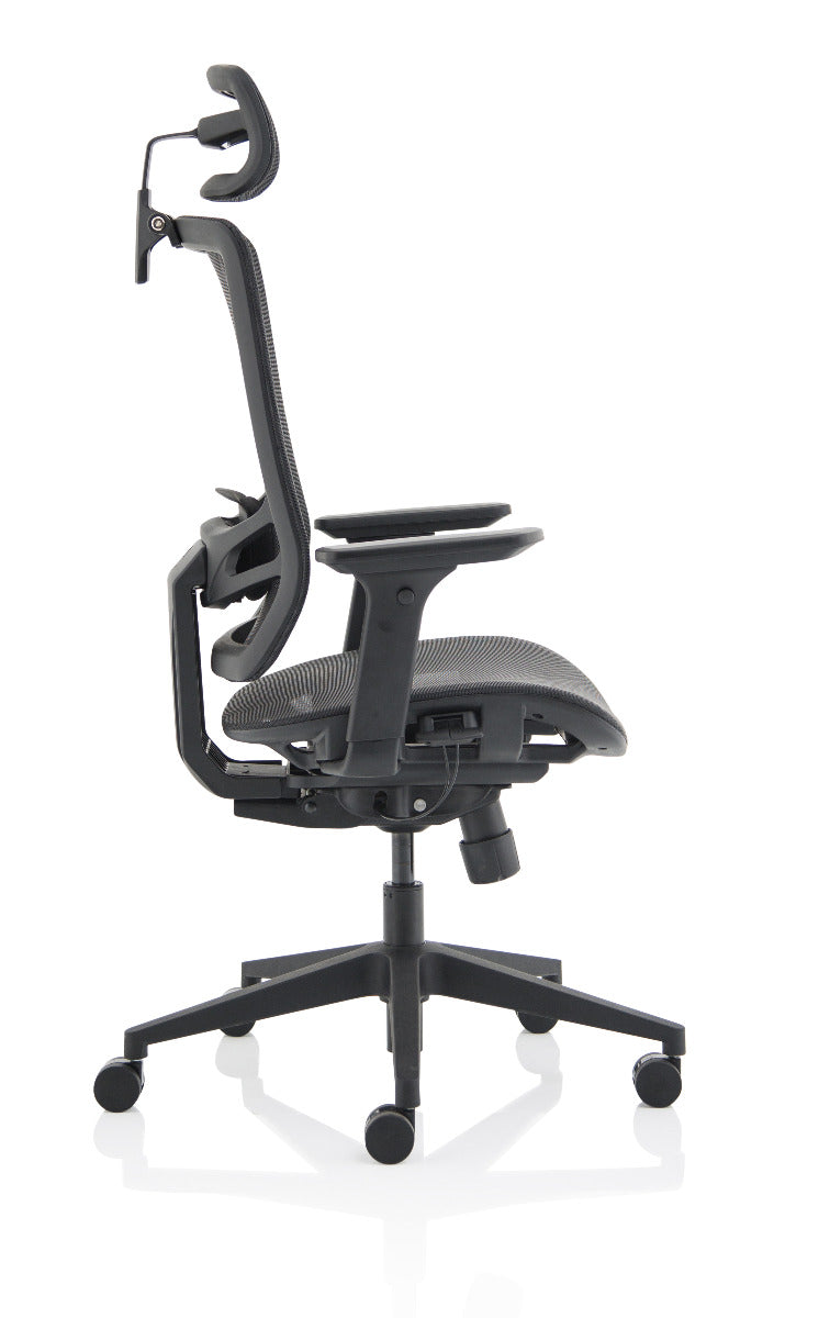 Ergo Twist Black Mesh Seat and Back Office Chair - Optional Headrest