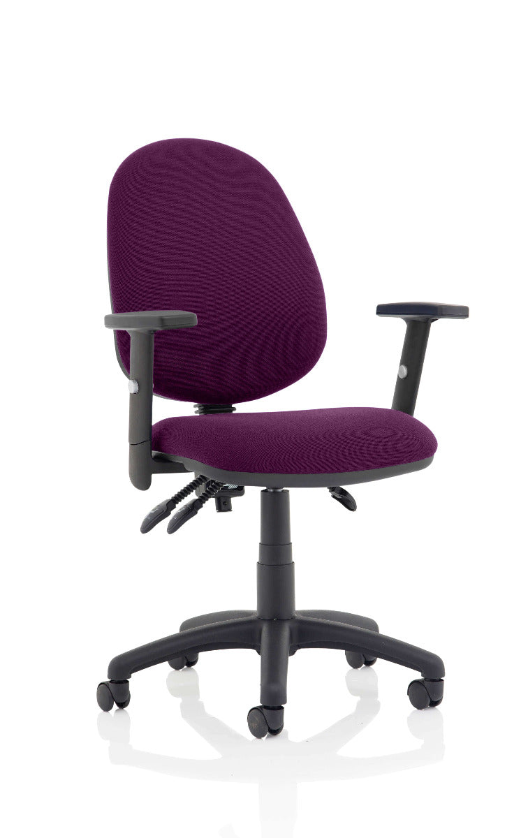 Eclipse 3 Plus Fabric Operator Office Chair - Optional Colour and Armrests