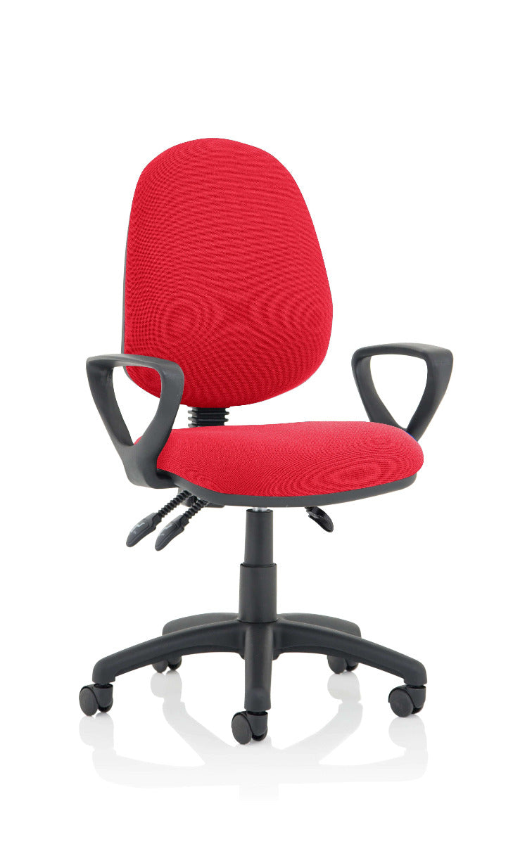 Eclipse 3 Plus Fabric Operator Office Chair - Optional Colour and Armrests