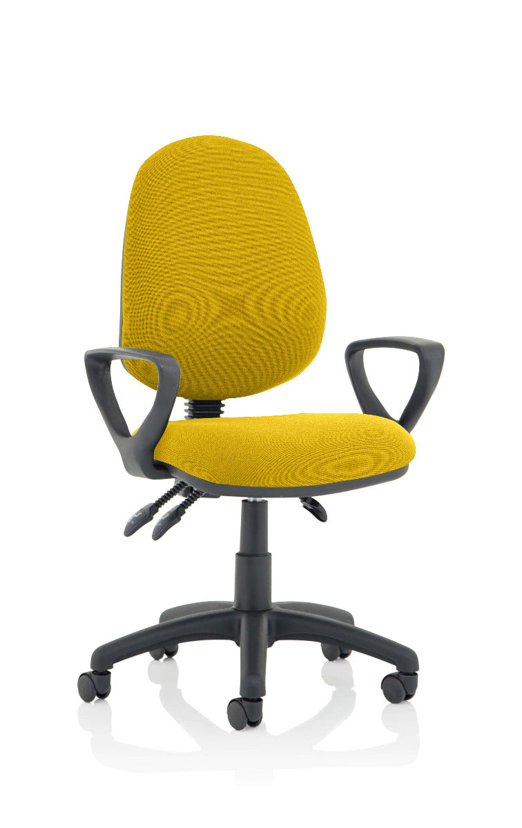 Eclipse 3 Plus Fabric Operator Office Chair - Optional Colour and Armrests