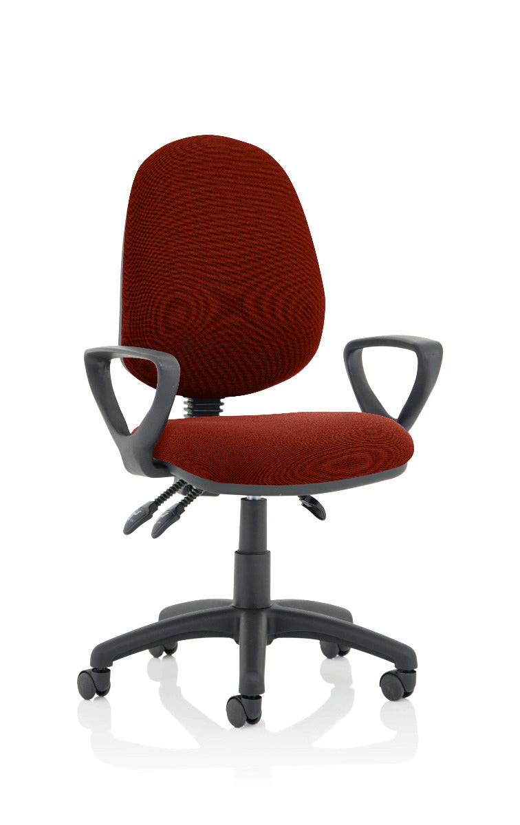 Eclipse 3 Plus Fabric Operator Office Chair - Optional Colour and Armrests