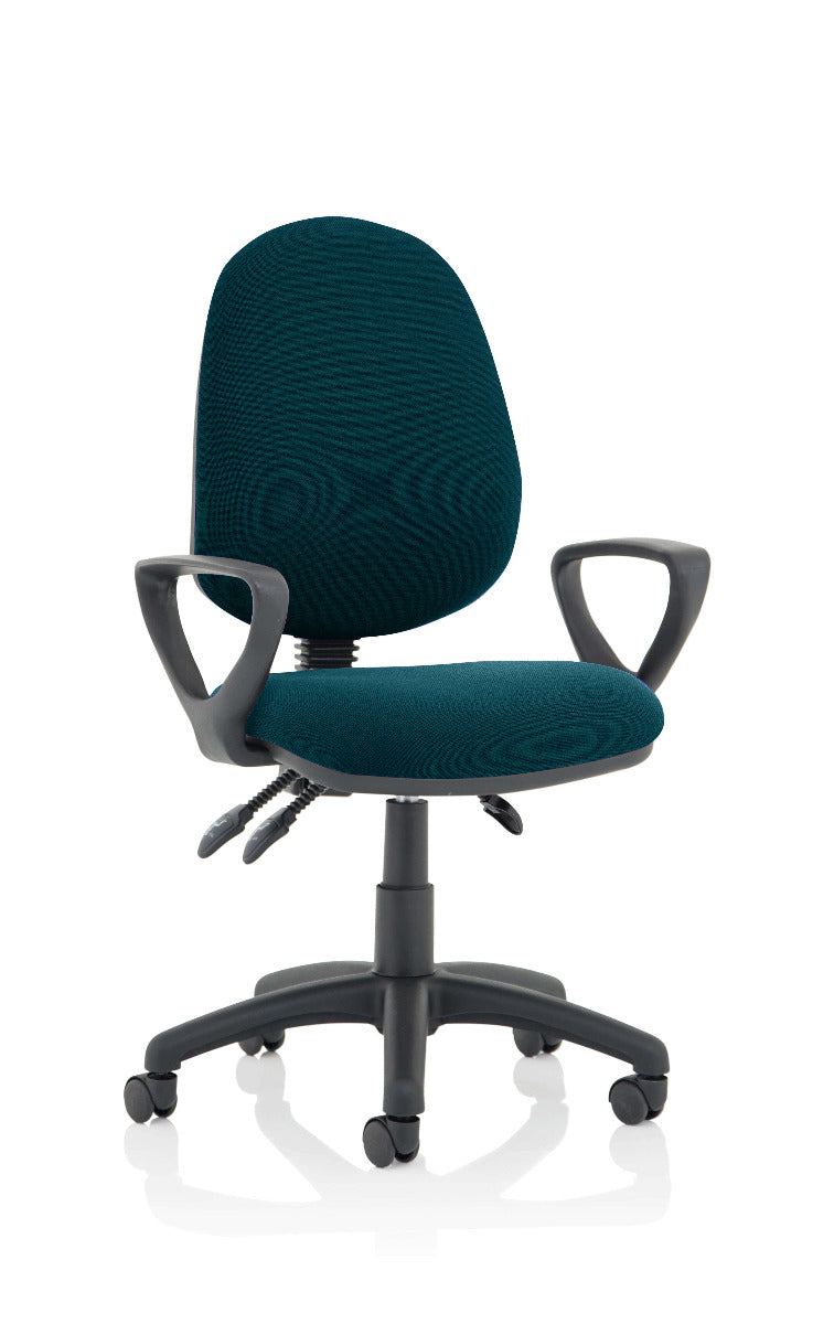 Eclipse 3 Plus Fabric Operator Office Chair - Optional Colour and Armrests