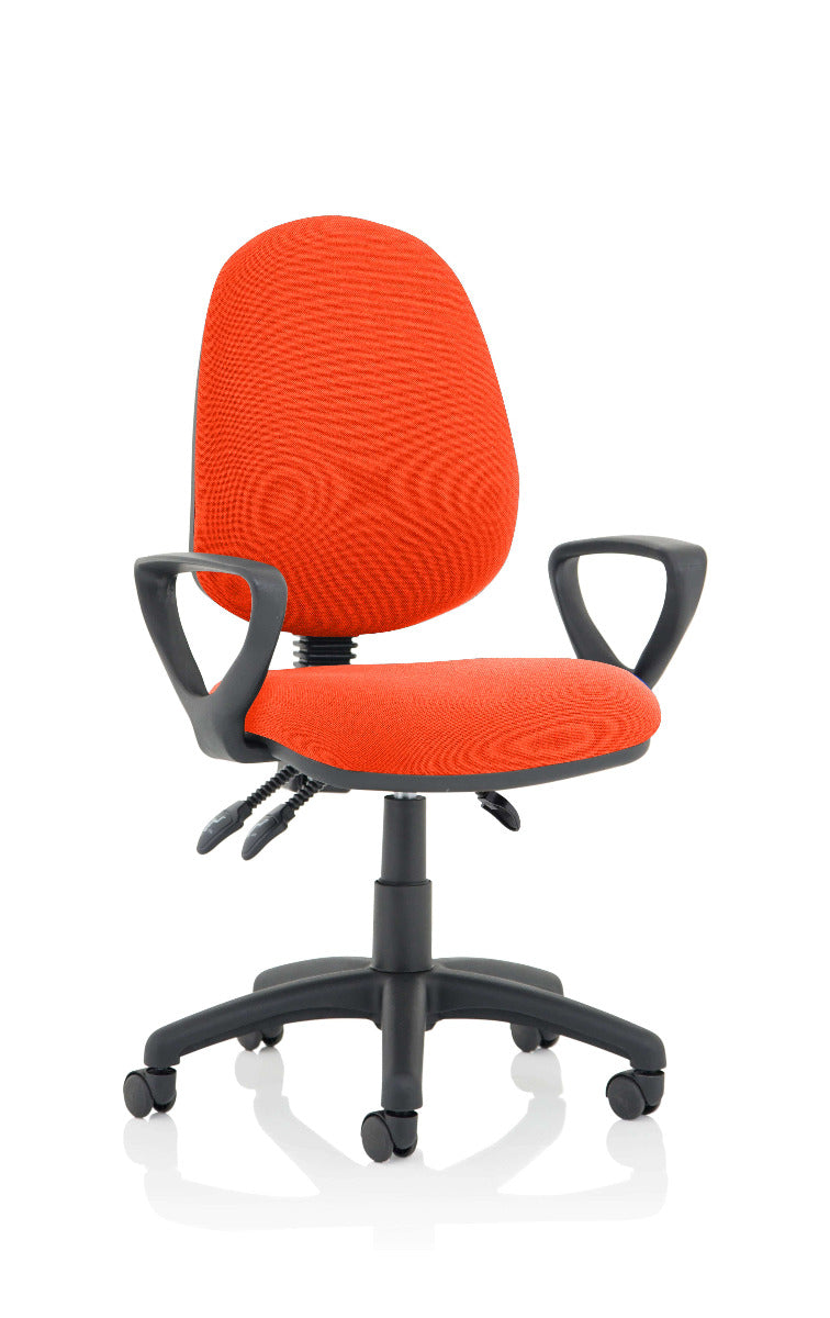 Eclipse 3 Plus Fabric Operator Office Chair - Optional Colour and Armrests