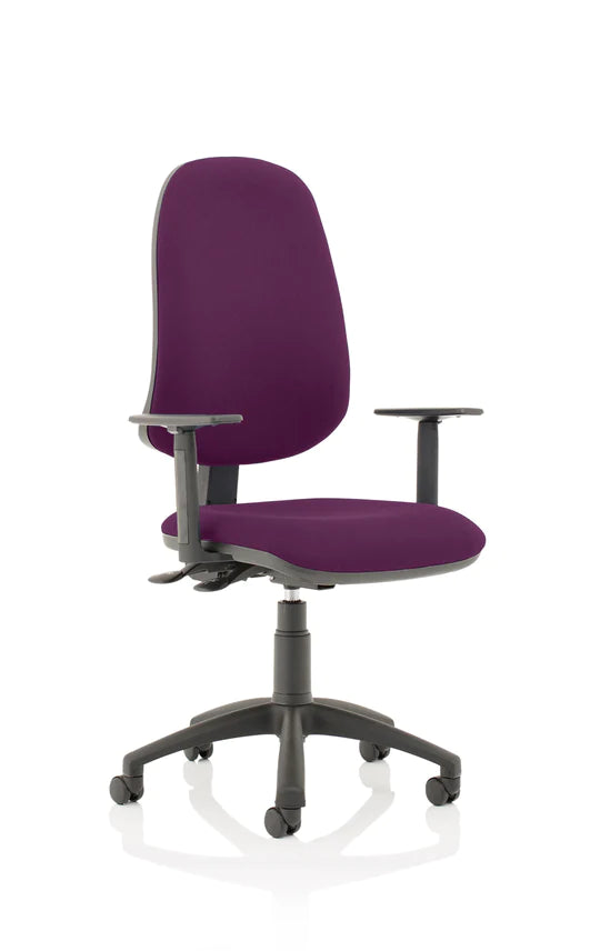 Eclipse XL Plus Fabric Operator Office Chair - Optional Colour and Armrests