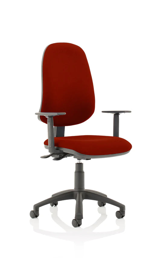 Eclipse XL Plus Fabric Operator Office Chair - Optional Colour and Armrests