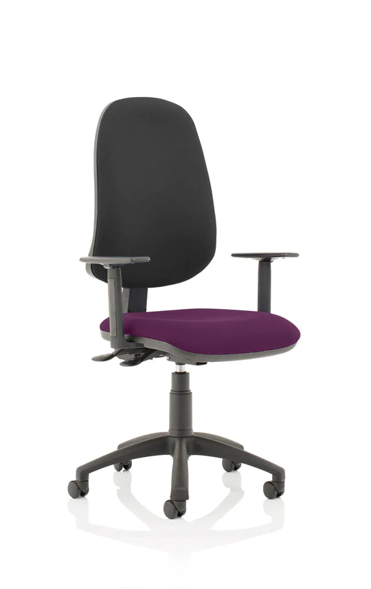 Eclipse XL Plus Fabric Operator Office Chair - Optional Colour and Armrests