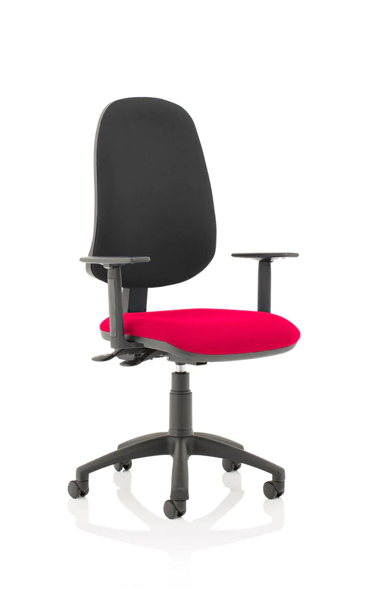 Eclipse XL Plus Fabric Operator Office Chair - Optional Colour and Armrests