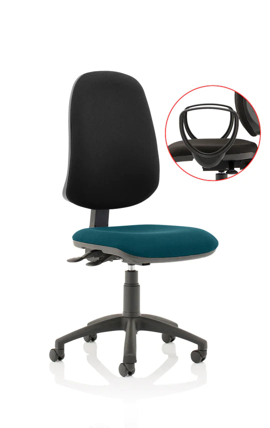 Eclipse XL Plus Fabric Operator Office Chair - Optional Colour and Armrests