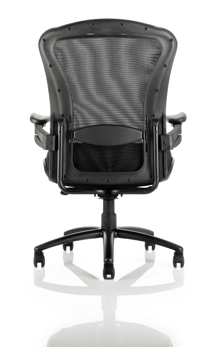 Houston Fabric and Mesh Heavy Duty Office Chair - Up to 32 Stone