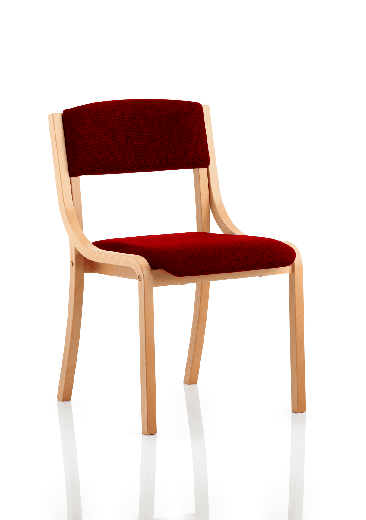 Madrid Fabric Conference Chair with Wood Frame - No Arms