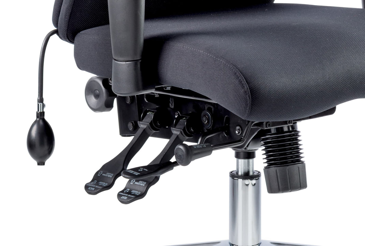 Onyx Fabric Ergonomic Posture Office Chair - Recommended by Leading UK Chiropractor Doctor